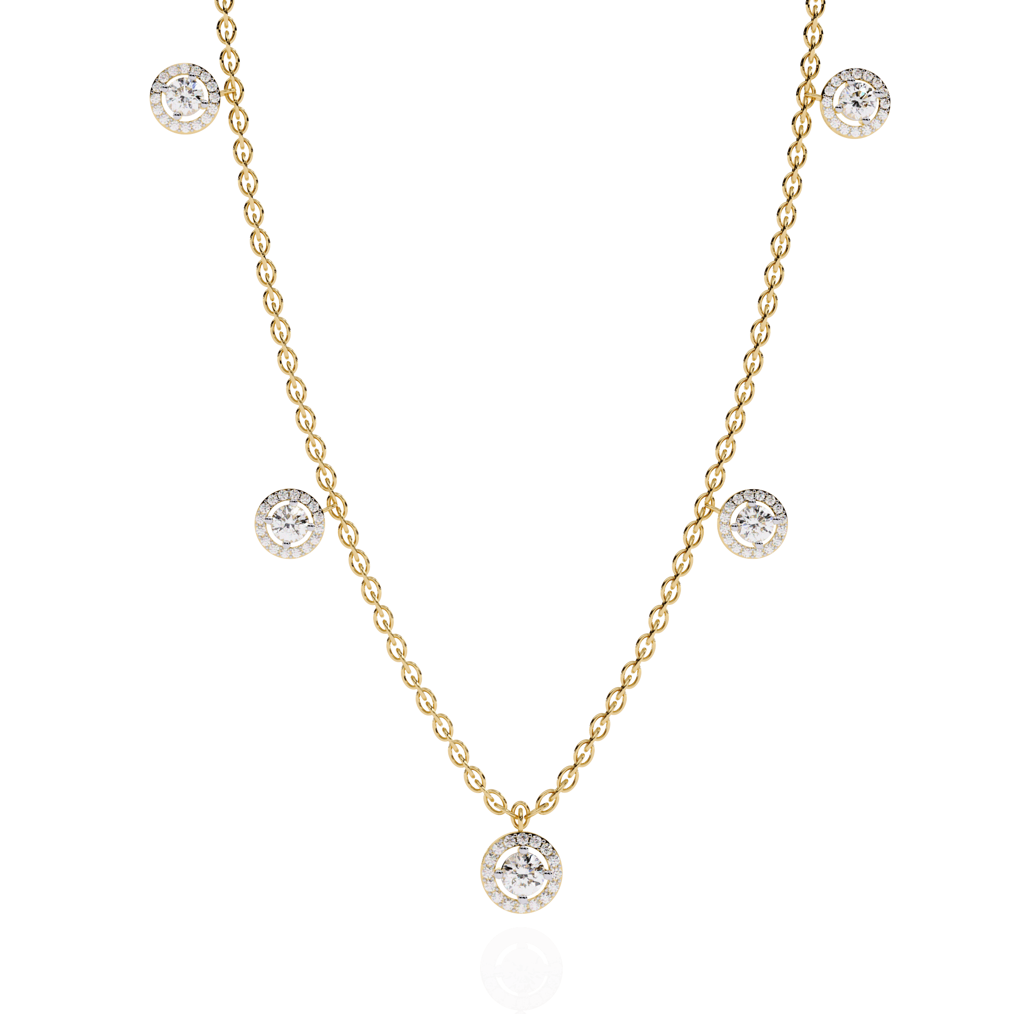 single necklace with circles — image 1