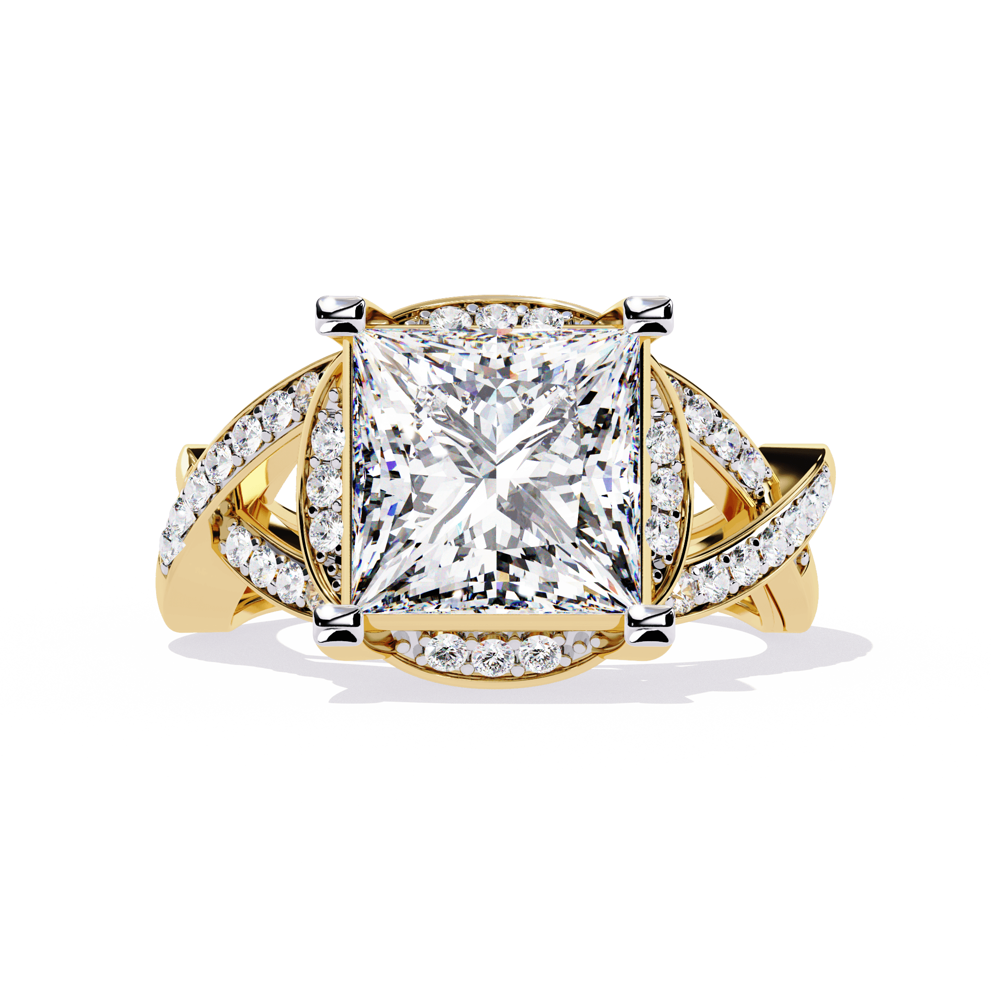 criss cross square ring — image 1