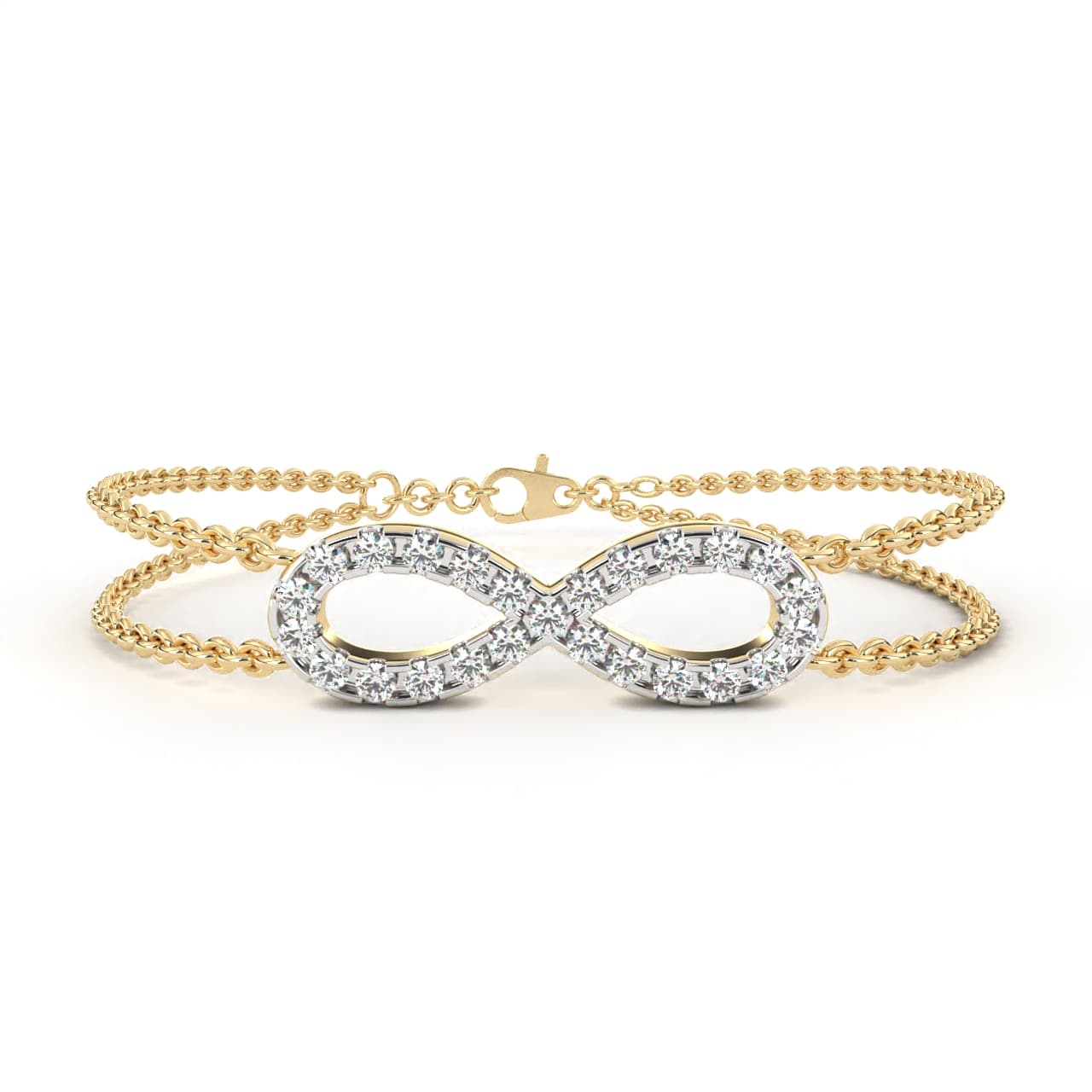 The Infinite Bound Diamond and Gold Bracelet — image 1