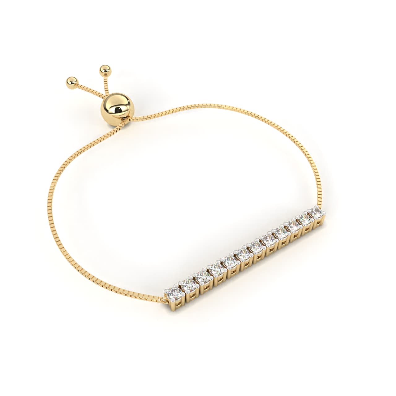 The Radiant Bar Bolo Diamond Bracelet — image 1