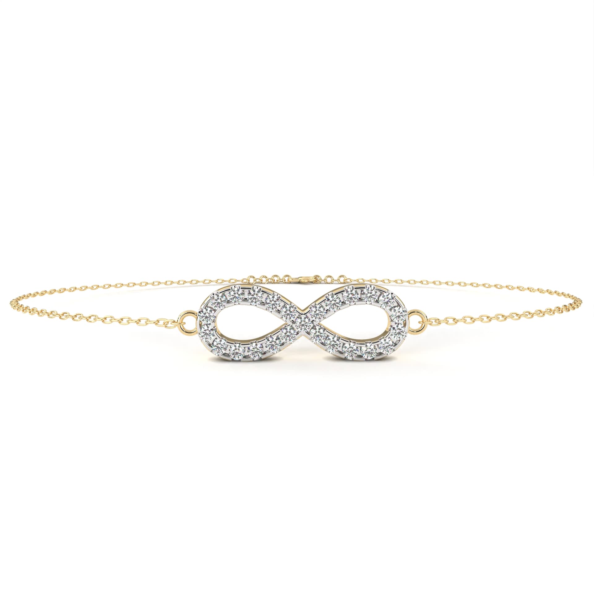 The Eternity Link Diamond and Gold Chain Bracelet — image 1