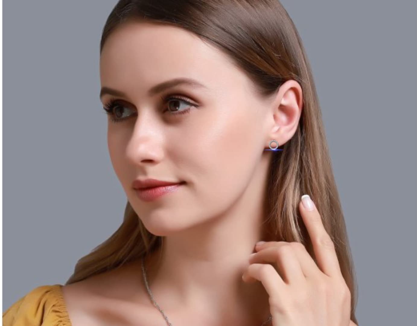 Aurelia Full-Circle Diamond Stud Earrings — image 1