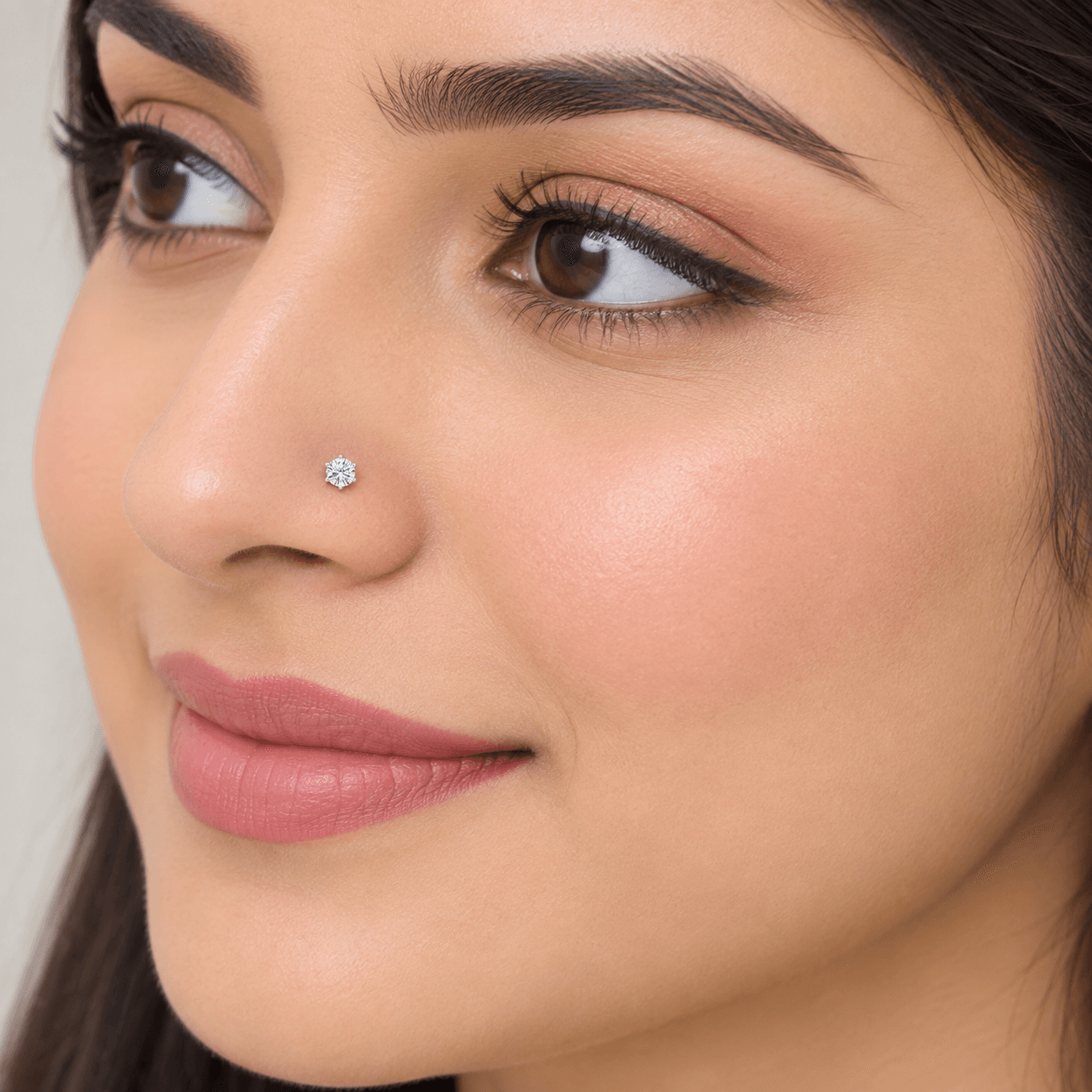 Classic Solitaire Nose Pin — image 1