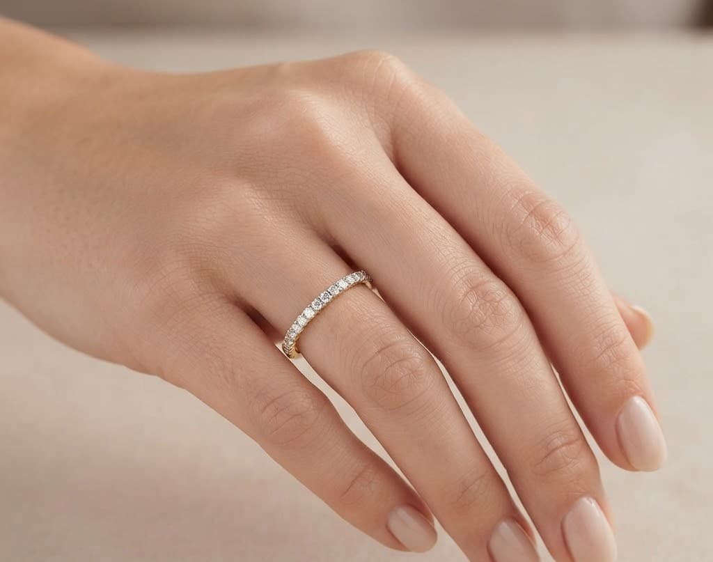 Pave Diamond Eternity Band Ring — image 1
